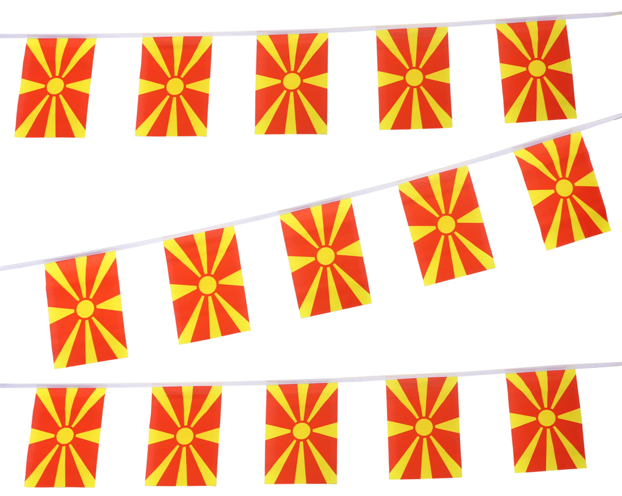 North Macedonia Bunting Buy North Macedonian Flag Bunting At Flag And Bunting Store