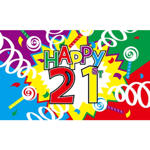 Happy 21st Birthday Flag