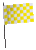 Yellow & White Chequered Desk / Table Flag