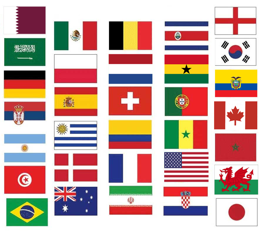 World Cup Flag Pack Buy World Cup Flag Pack at Flag and Bunting Store
