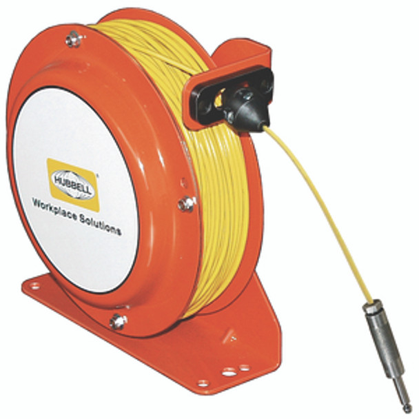 OSD075-SS-YL-SG-P1 Open Spool Static Discharge Reel 75' w/Round Grnd Plug | Gleason Reel - Hubbell
