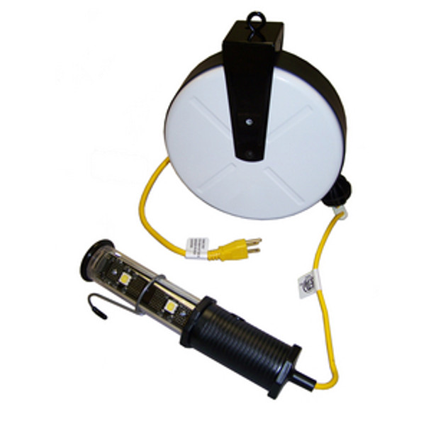 GLED-1840 | Compact Cord Reel 40' 18/2 with LED Hand Lamp | Gleason Reel - Hubbell