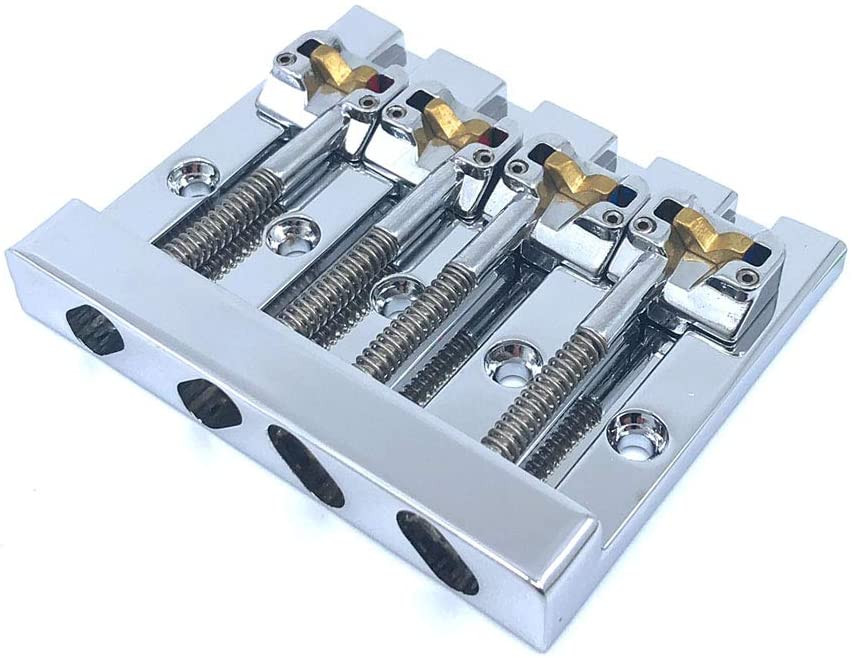 Hipshot KickAss 4 String Bass Bridge | Chrome