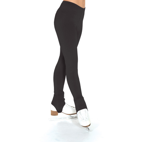 Viva Black and Coral Piped High Waisted Ice Skating Leggings