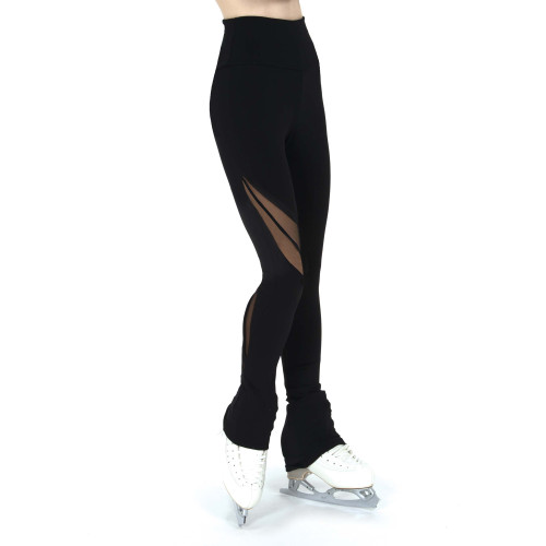 Jerry's 369 Tie Back Figure Skating Leggings Black- Blush/Pink