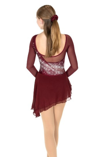 Solitaire Style F25018 Swoosh Dress- Wine