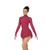 Solitaire Style F22009R Classic High Neck Dress-Claret Red
