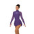 Solitaire Style F22009 Classic High Neck Dress- Regal Purple