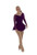 Solitaire Style F22011 Soft Ruched Dress- Plum