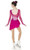 Solitaire Style F25018 Swoosh Dress- Deep Pink