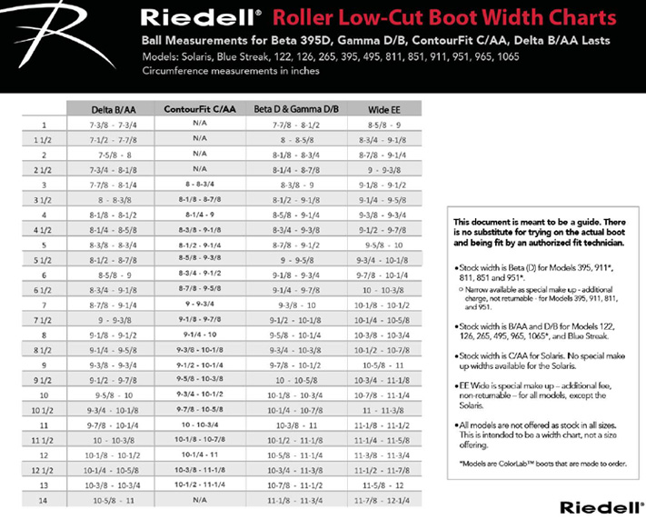 riedell-roller-skate-sizing