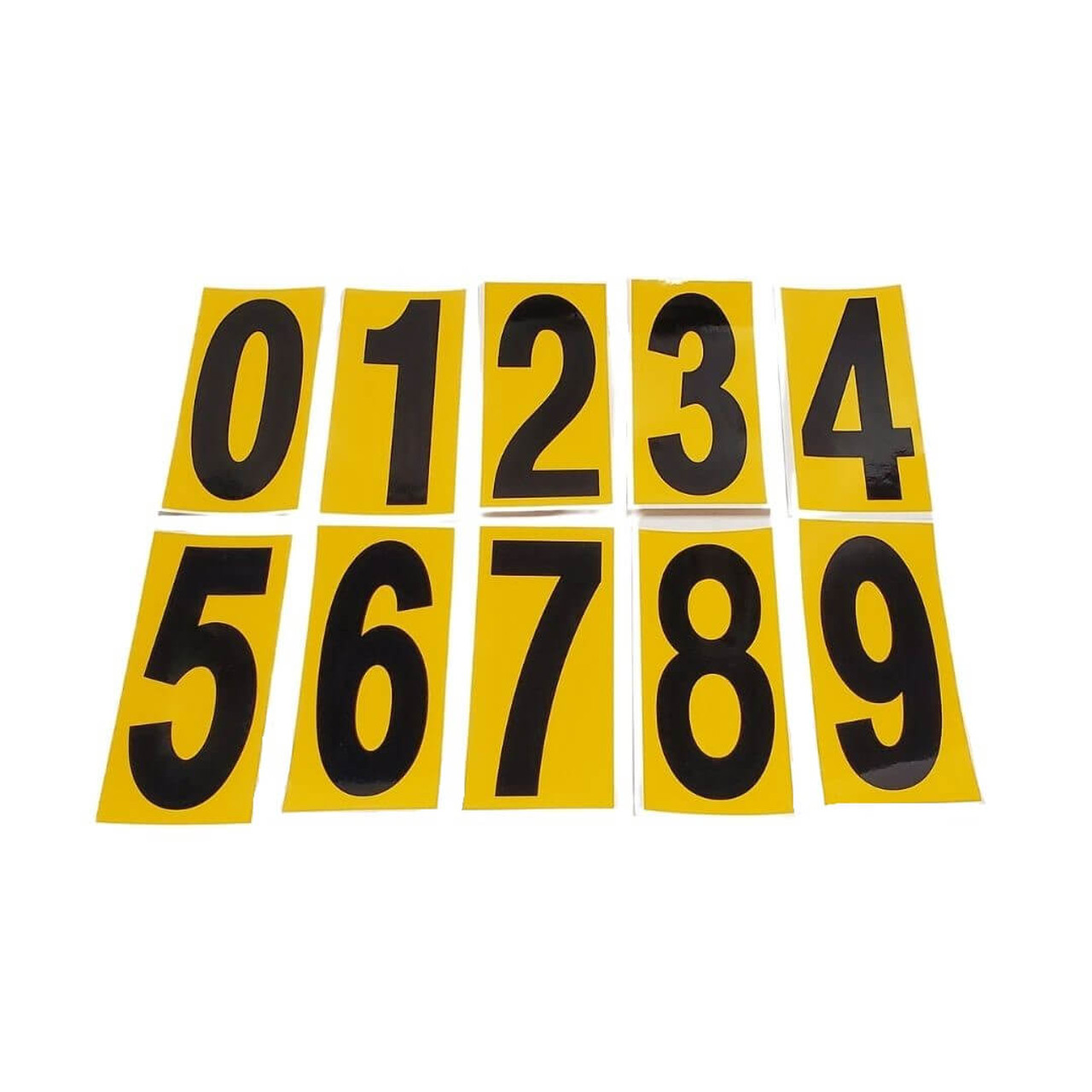 Telephone Stickers - Black on Yellow - Numbers Only