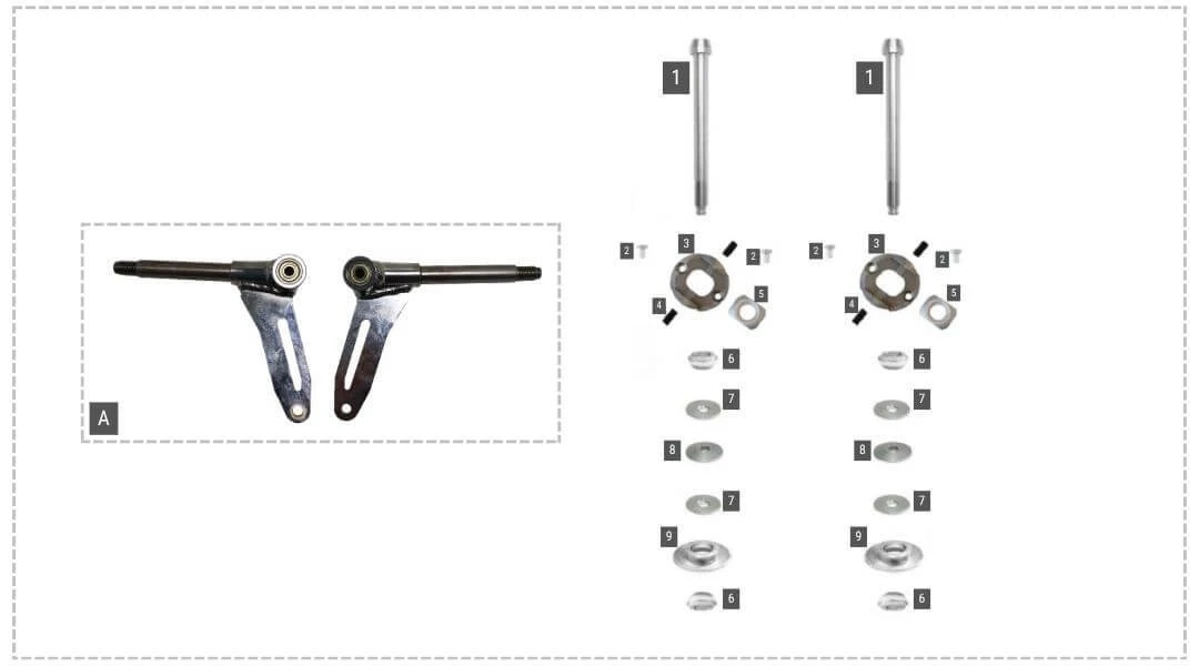 GFC RR5 Spindles and Parts Exploded View