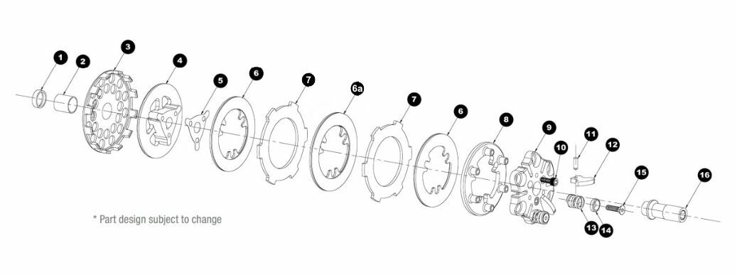 Tomar TD23-3 Disc Exploded View