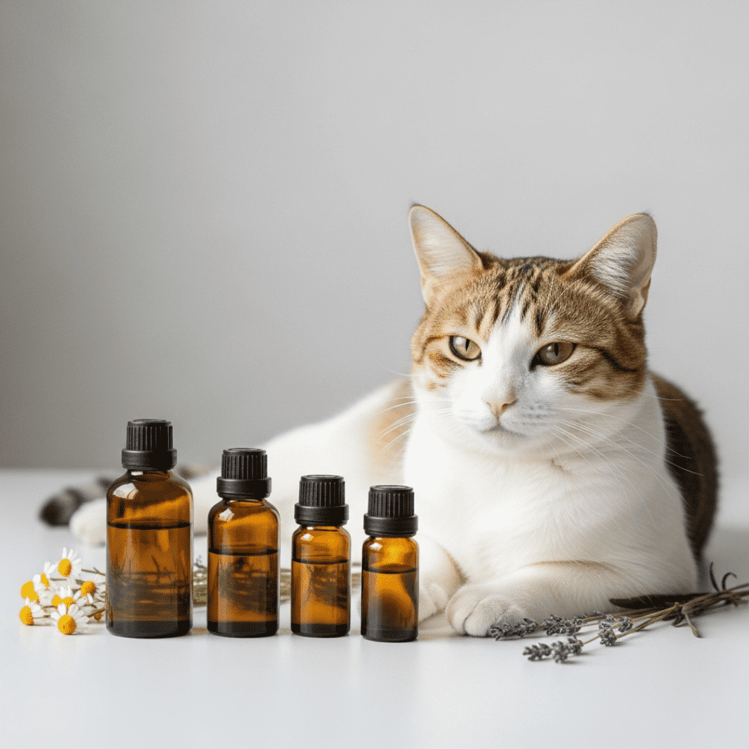 Cat-friendly essential oils and safe blends for pet aromatherapy.
