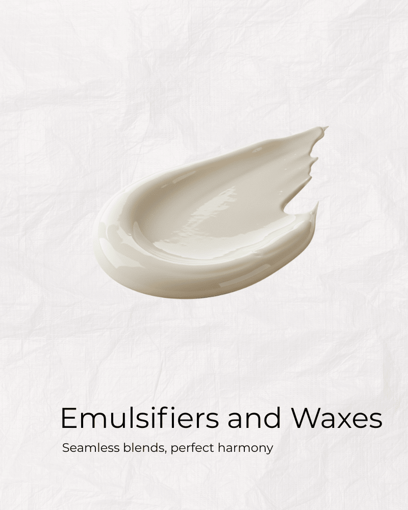 Emulsifiers and waxes
