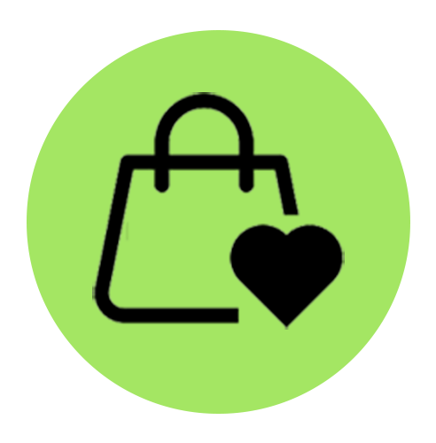 Handbag with heart icon