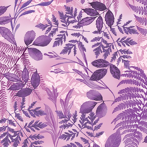 Tossed Ferns-Lilac, Benartex,  100% cotton, 45" wide.  Assorted ferns printed on a lilac background.