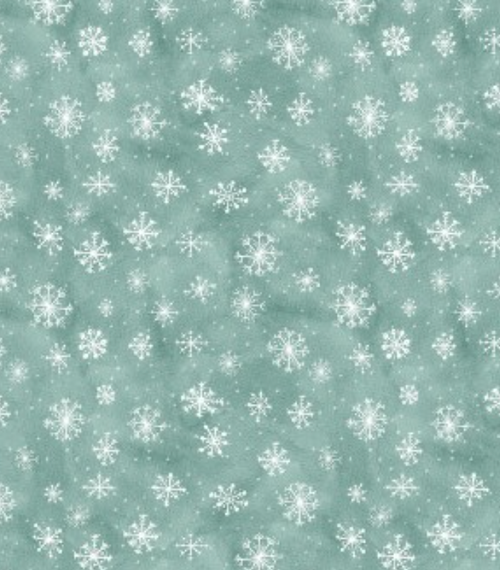 Wilmington Prints; Friendly Gathering, Snowflake Teal; Designer Label: Michael Davis; Designer: Chad Barrett