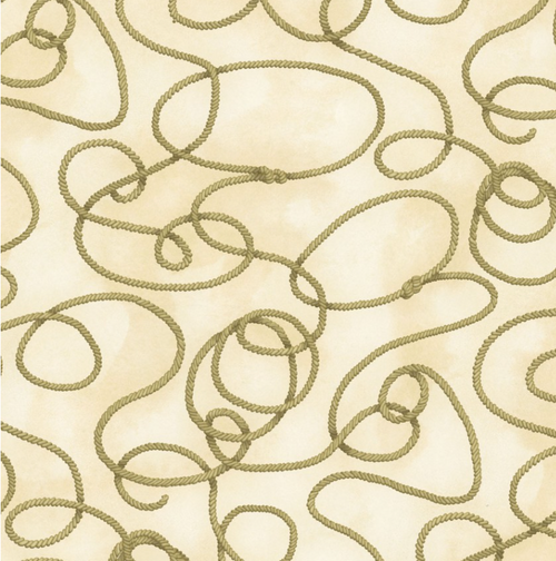 Rodeo Roundup; Ropes on tonal tans; Western; Designer: Beth Logan; Vendor: Henry Glass; 100% cotton; 43/44" wide