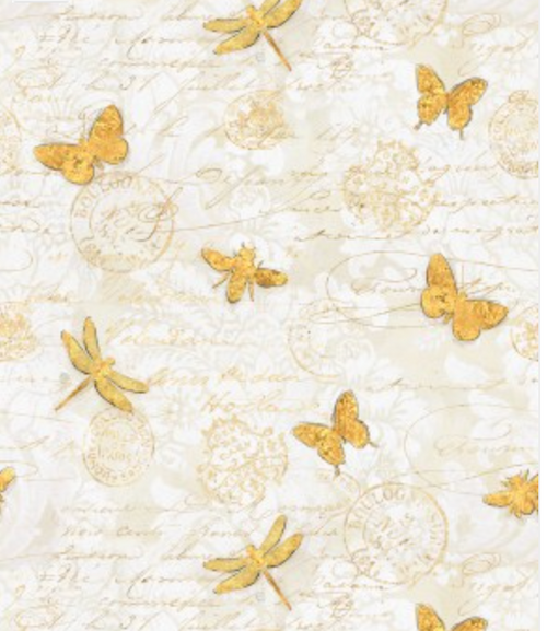 Wilmington; Hydrangea Dreams, Gilded Butterflies Ivory; Designer: Chad Barrett