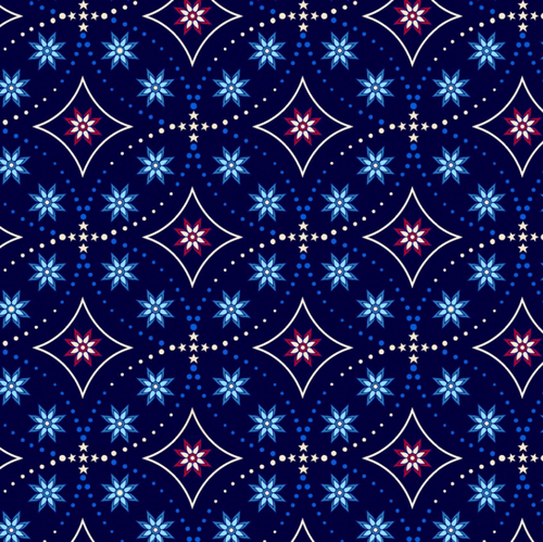 Land That I Love, Starburst On Navy; Vendor: Henry Glass; Genre: Americana, Holiday - Other, Patriotic; 100% Cotton; 43/44" width