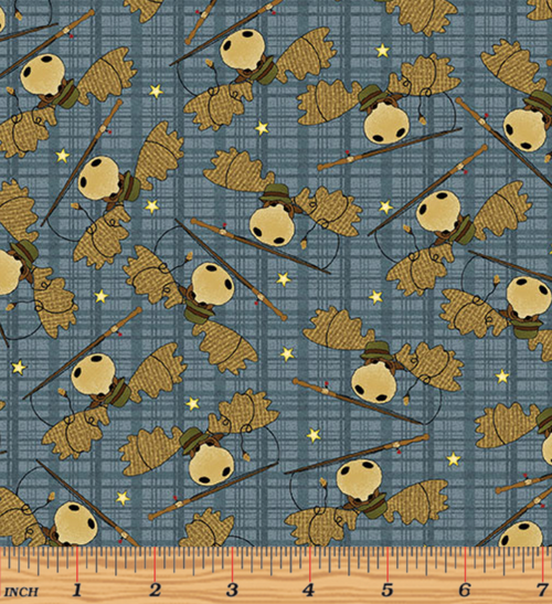 Moose Lake Tossed Blue; Designer: Cheryl Haynes; Benartex; 100%Cotton; 44" Wide