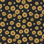 Autumn Flowers Black, flowers on black, Benartex, 45" wide, 100% cotton