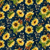 Autumn Sun-Tossed Flowers-Navy