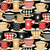 Coffee Always, 3012-56072-923, Wilmington, 100% cotton, 45" wide.  Rows of coffee cups and saucers on black background.