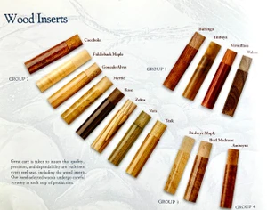 Struble Inserts for U34 Reel Seats (not all wood pictured is available)