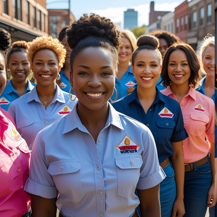 Embroidered polo shirts with a logo