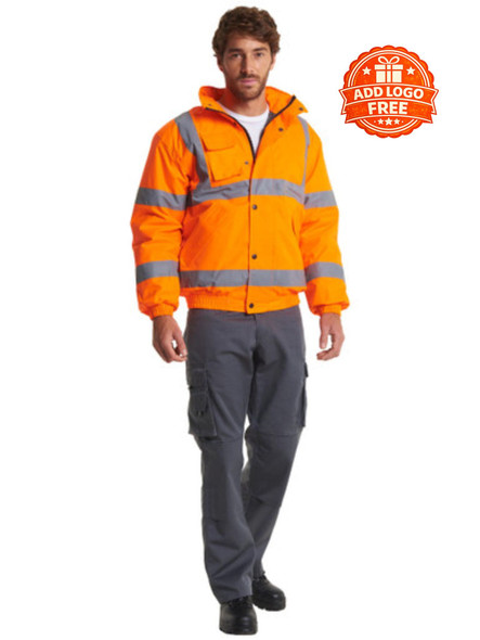 High Visibility Embroidered Bomber Jacket Uneek – Custom Hi Vis Workwear UK