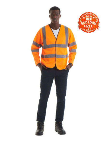 Long Sleeve Safety Waistcoat | Hi Vis Reflective Workwear UK