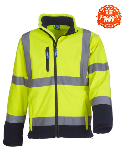 Hi-Vis Softshell Jacket | Waterproof Reflective Work Jacket UK