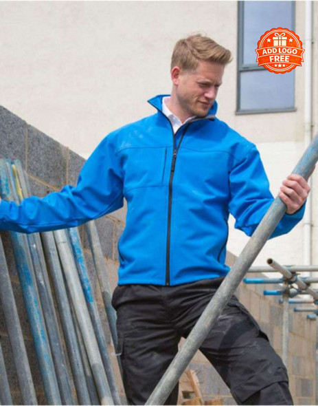 Men’s Classic Softshell Jacket | Waterproof Embroidered Workwear Jacket UK