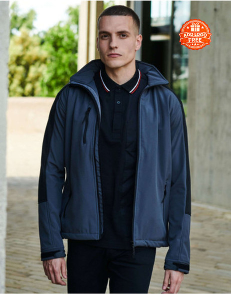 Hydroforce 3-Layer Membrane Hooded Softshell Jacket | Waterproof Windproof Workwear & Embroidered Jacket UK