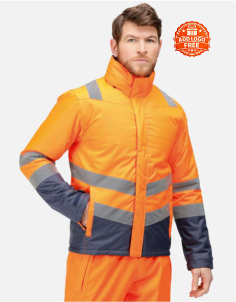 Pro Hi Vis Insulated Parka | Waterproof High Visibility Work Jacket UK
