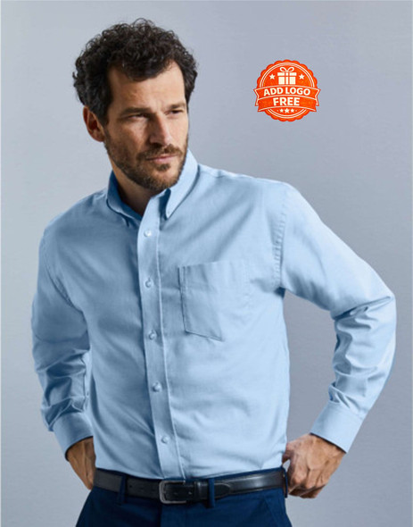 Men’s Long Sleeve Classic Oxford Shirt | Embroidered Corporate Workwear Shirt UK