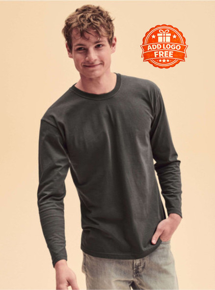 Men’s Valueweight Long Sleeve T-Shirt – Premium Embroidered Workwear & Custom Printed Clothing UK