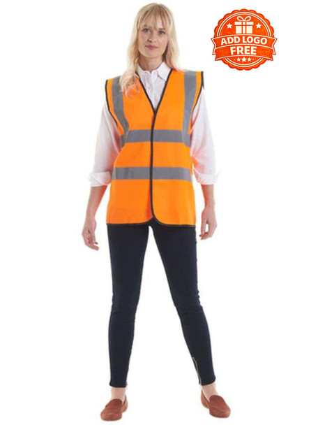 Sleeveless Embroidered Safety Waist Coat | Custom Hi Vis Workwear UK