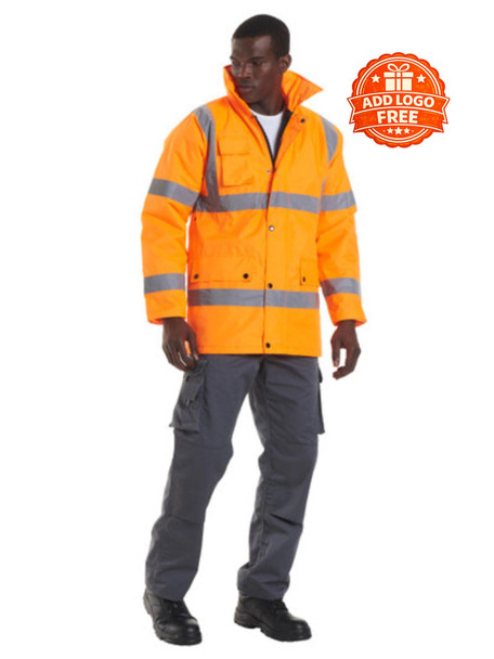 Uneek Road Safety Jacket – Hi-Vis Waterproof Workwear Jacket UK
