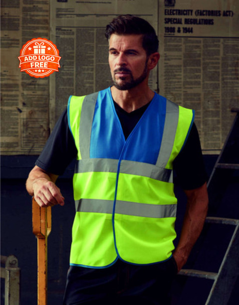 Two Tone Class 1 Waistcoat | Hi-Vis Safety Vest UK | Custom Printed & Embroidered Workwear