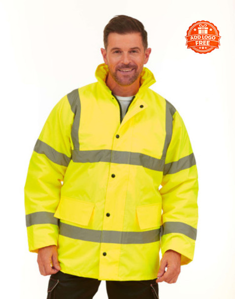 Hi-Vis Road Safety Jacket UK | Reflective Waterproof Safety Work Jacket