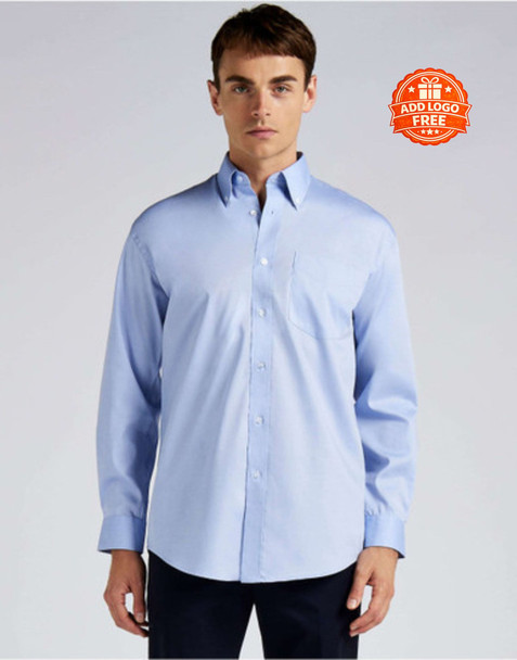 Classic Fit Long Sleeve Premium Oxford Shirt | Embroidered Corporate Workwear Shirt UK
