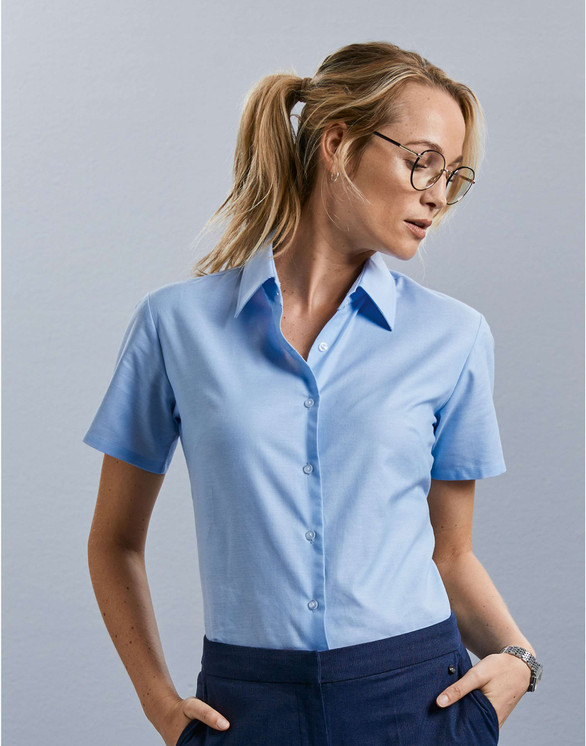 Ladies' Short Sleeve Tailored Oxford Shirt