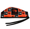 Men's Oregon State Beavers Squares  Unlined Surgical Scrub Hat, Optional Sweatband, Handmade