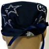 Men's Dallas Cowboys Navy Surgical Scrub Hat, Semi-Lined Fold-Up Cuffed (shown) or No Cuff, Handmade