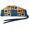 Men's UCLA Bruins Surgical Scrub Hat, Semi-Lined Fold-Up Cuffed (shown) or No Cuff, Handmade