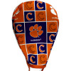 Men's Clemson Tigers Squares Unlined Surgical Scrub Hat, Optional Sweatband, Handmade